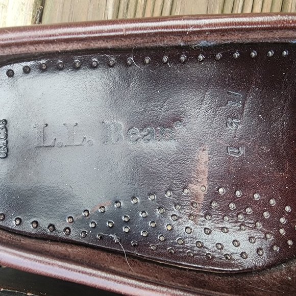 Men\'s LL Bean Dark Brown Soft Leather Winter Sole Leather Tasseled Loafers 11.5D main image 7